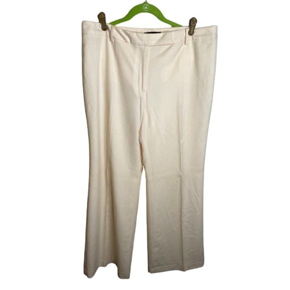 Talbots Women's Ivory "Heritage" Fit Dress Work Career Pants Size 16 - Picture 1 of 5